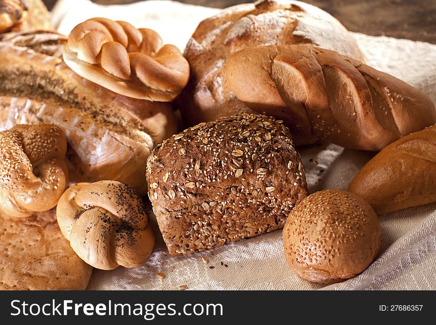 Seeds on bread and pastry products. Seeds on bread and pastry products