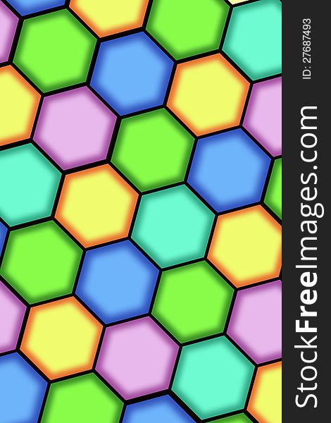 Abstract multi-colored background from hexagons. Abstract multi-colored background from hexagons