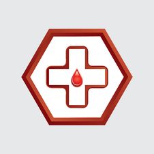 First Aid Medical Button . Royalty Free Stock Photography