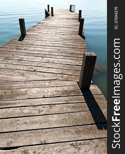 Wooden jetty over Lake trasimeno