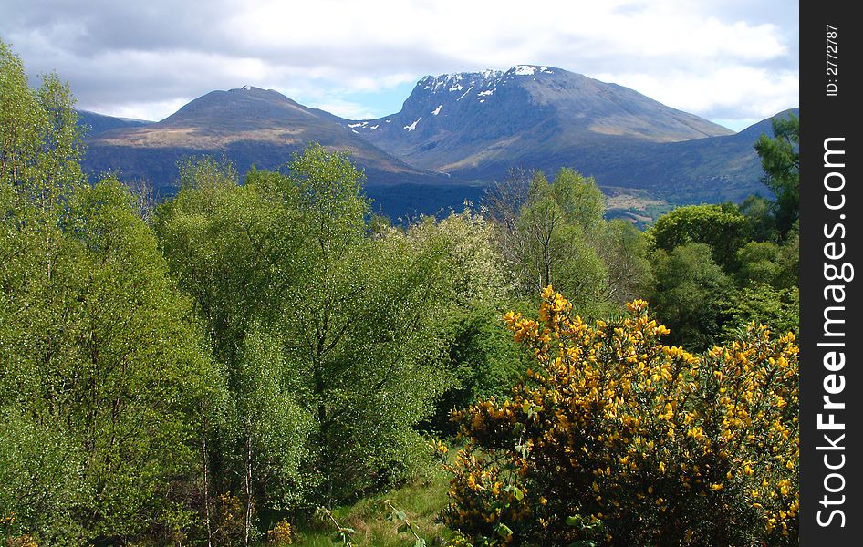 Taken a few miles north of Fort William overlooking the Nevis Range. Taken a few miles north of Fort William overlooking the Nevis Range