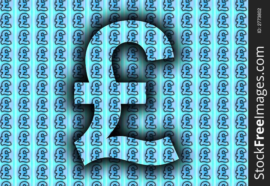 A image of a British currency pound sign,with a pound sign background pattern. A image of a British currency pound sign,with a pound sign background pattern.