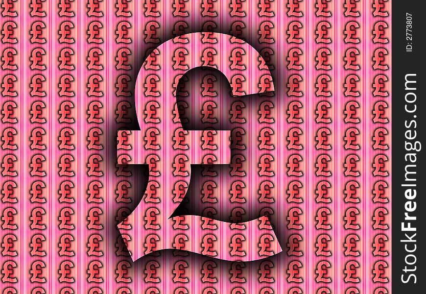 A image of a British currency pound sign,with a pound sign background pattern. A image of a British currency pound sign,with a pound sign background pattern.