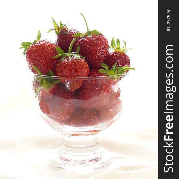 A bowl full of fresh strawberries