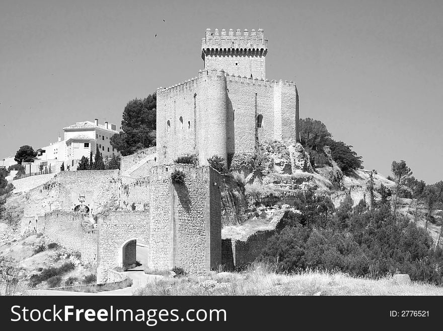 Alarcón castle, view from the road, Spain. Alarcón castle, view from the road, Spain