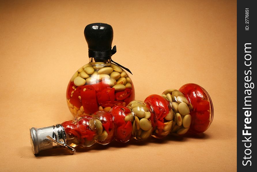 Decorative bottles art artistic beans beauty