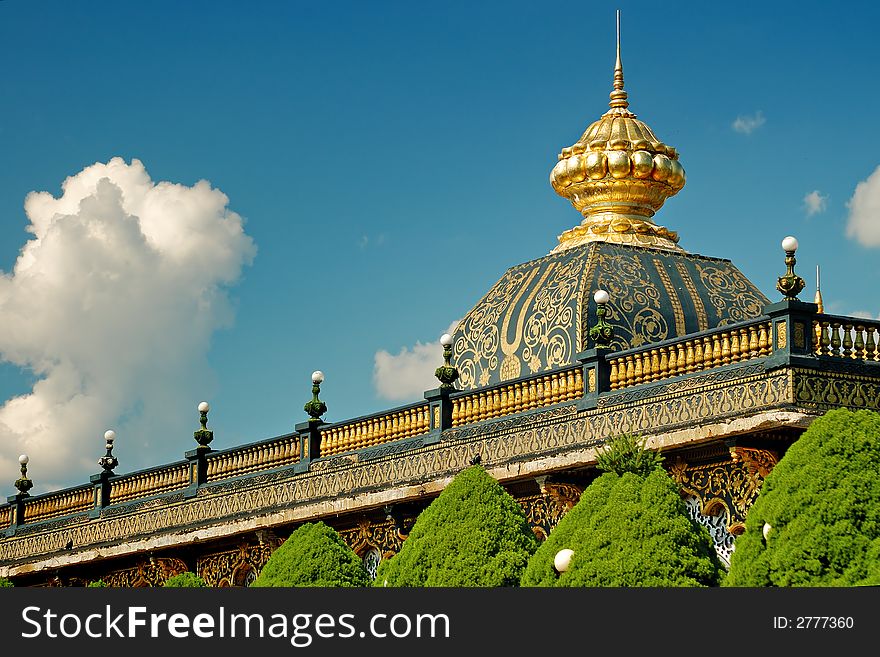 View of a temple aginst the sky. View of a temple aginst the sky