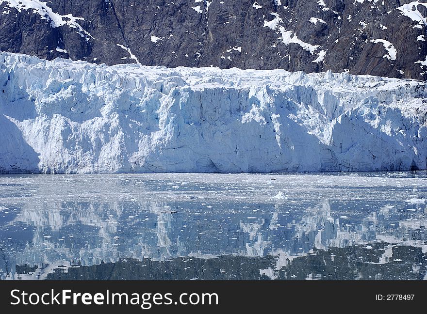 Reflections of the glacier in Glacier Bay national park, Alaska. Reflections of the glacier in Glacier Bay national park, Alaska.