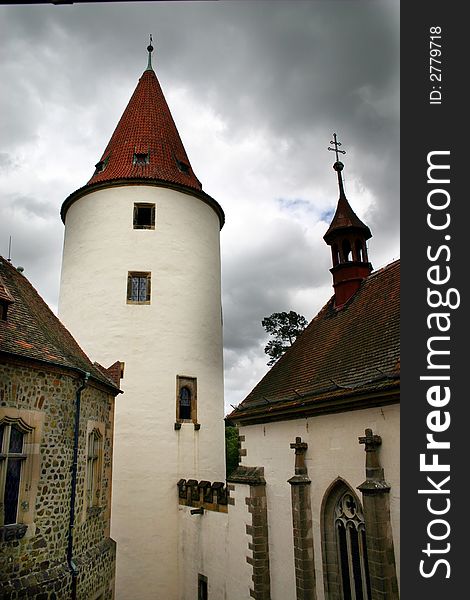 Tower of castle Krivoklat in the Czech Republic. Tower of castle Krivoklat in the Czech Republic