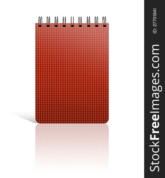 The red cover of Note book