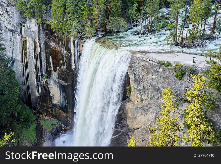 Waterfall and beautiful rock formation