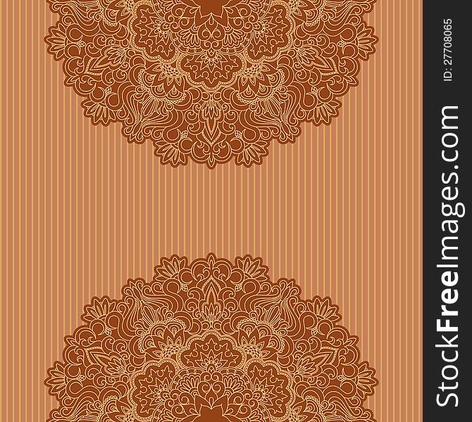 Vector illustration with vintage pattern for print. Vector illustration with vintage pattern for print.