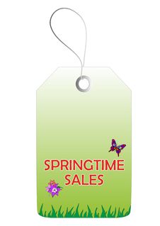 Springtime Sales Tag Stock Photo Springtime Sales Tag Stock Photo