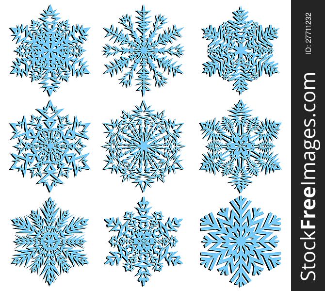Christmas background. Snowflakes.  Vector illustration.