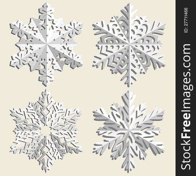 Christmas background. Snowflakes.  Vector illustration.