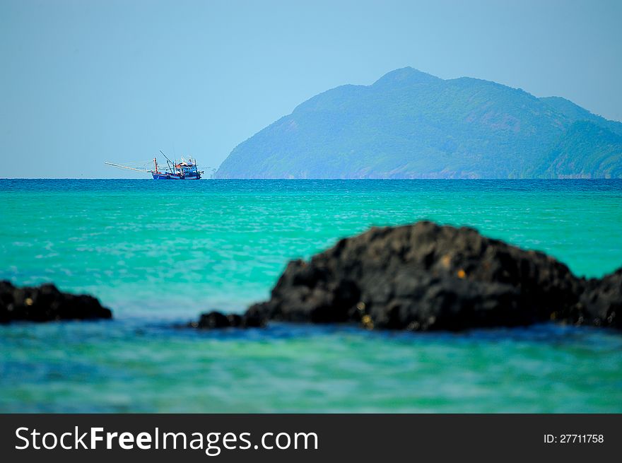 Fishing boat in the sea, thailand. Fishing boat in the sea, thailand