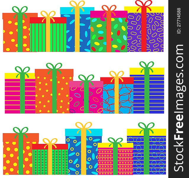 Stock Illustration - packaging for gifts, gift sets.