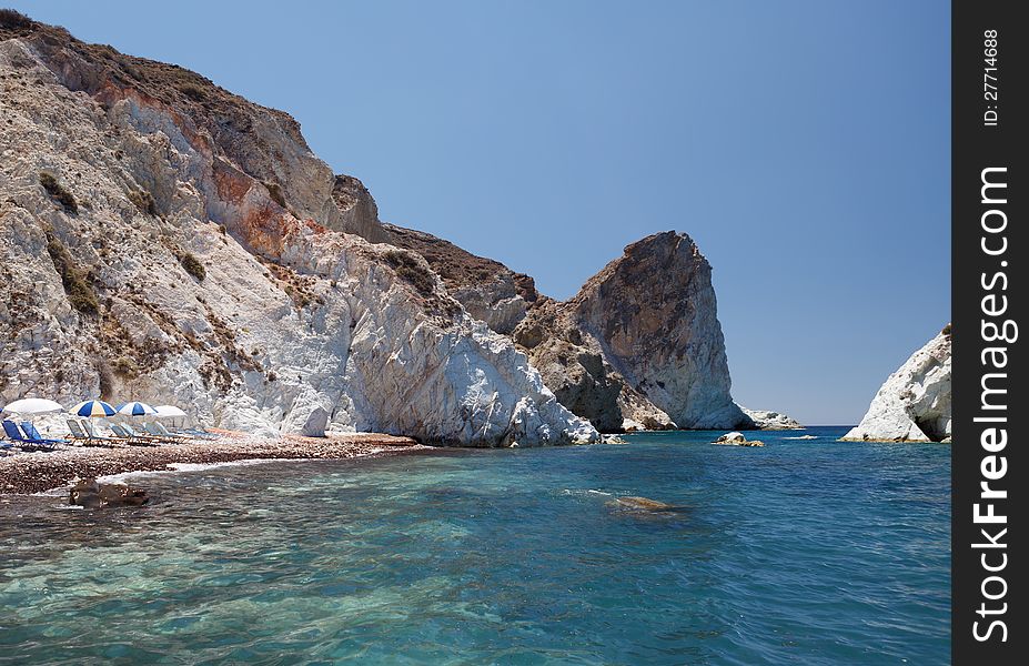 Black Beach in Akrotiri. Santorini. Greece.