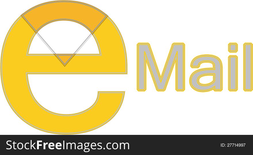 Abstract logo for mail website on a white background. Abstract logo for mail website on a white background