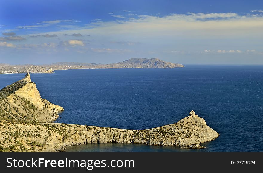 Rock and the sea landscape