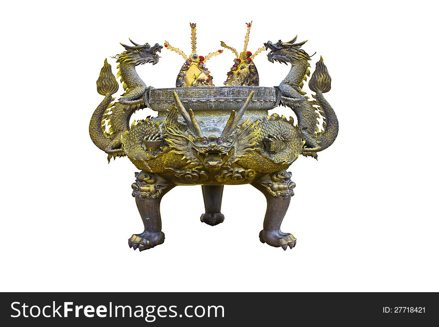 Chinese Historic Sculptured Ashtray