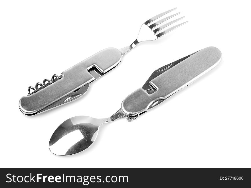 Army knife multi-tool isolated on white background