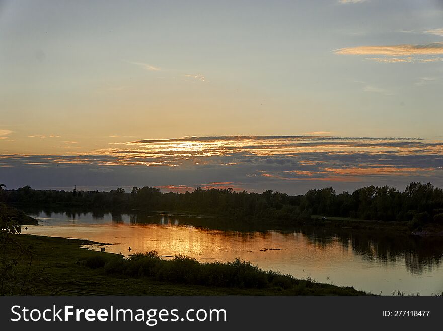 A Small Siberian River In Russia