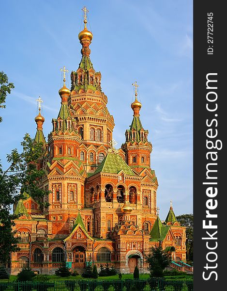 St. Peter and Pauls cathedral in Peterhof, Russia