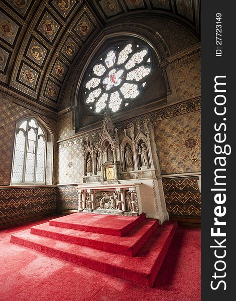 Chapel room and altar no longer used for practice. Chapel room and altar no longer used for practice