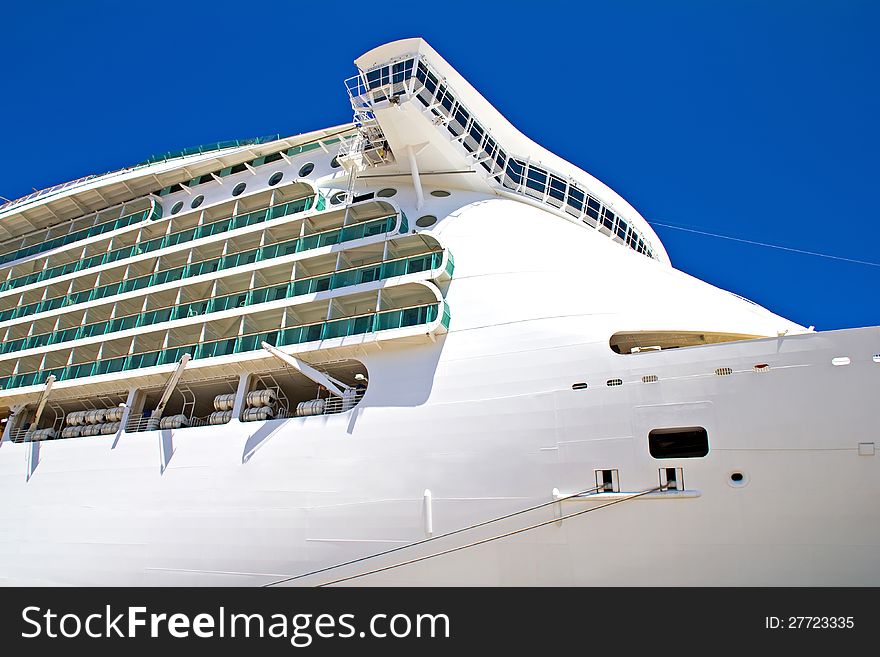 Large cruise ship in the port. Large cruise ship in the port