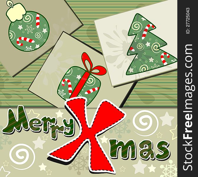 Scrapbook Styled Christmas Card