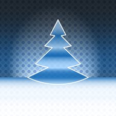 Cool Christmas Tree Blue Spotted Background Royalty Free Stock Images Cool Christmas Tree Blue Spotted Background Royalty Free Stock Images