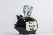 Piggy Bank With Money Stock Image