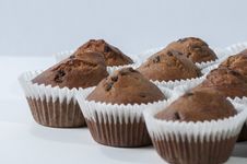 Chocolate Chip Muffins Stock Photo