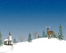 Winter Church Scene Royalty Free Stock Photos Winter Church Scene Royalty Free Stock Photos