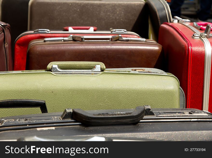 Old vintage bag suitcases