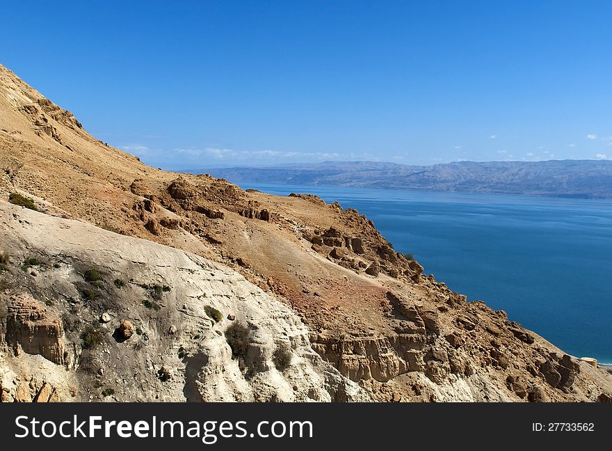 Views of the Dead Sea from the Mount Masada, Israel