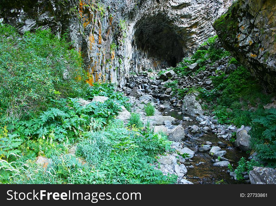 Rocky mountains and river in Armenia. Rocky mountains and river in Armenia.