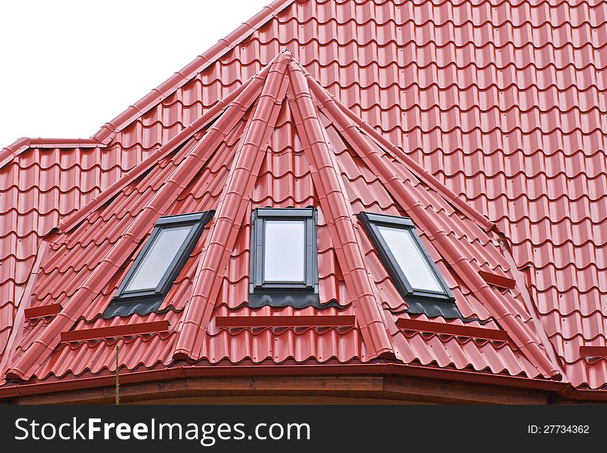 Traditional colored roof background texture. Traditional colored roof background texture