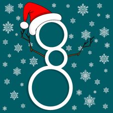 Seamless Background With A Snowman. Royalty Free Stock Photography Seamless Background With A Snowman. Royalty Free Stock Photography