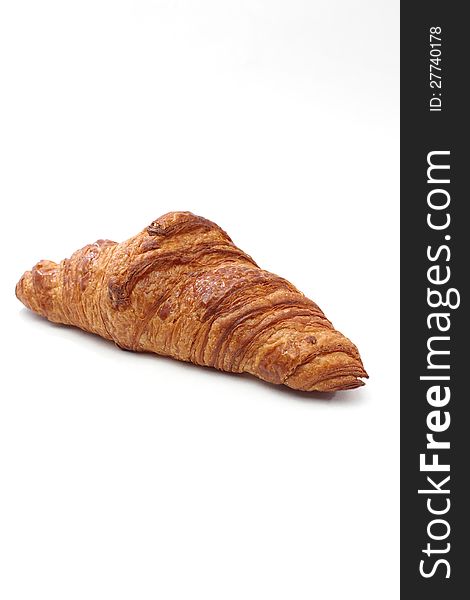 Croissants on white background