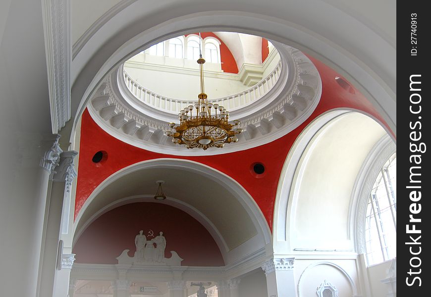 Architectural ensemble of great building of trainstation in Chernigiv