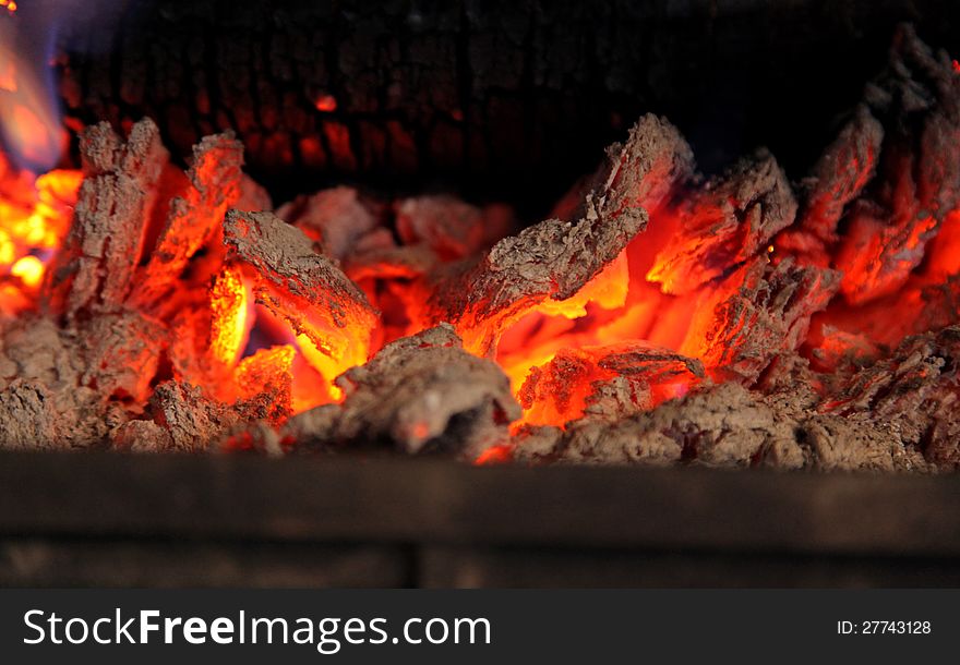 Beautiful fireplace in the house