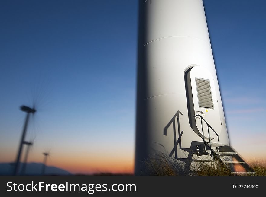 Group of windmills for renewable electric energy production, Fuendejalon, Zaragoza, Aragon, Spain. Group of windmills for renewable electric energy production, Fuendejalon, Zaragoza, Aragon, Spain