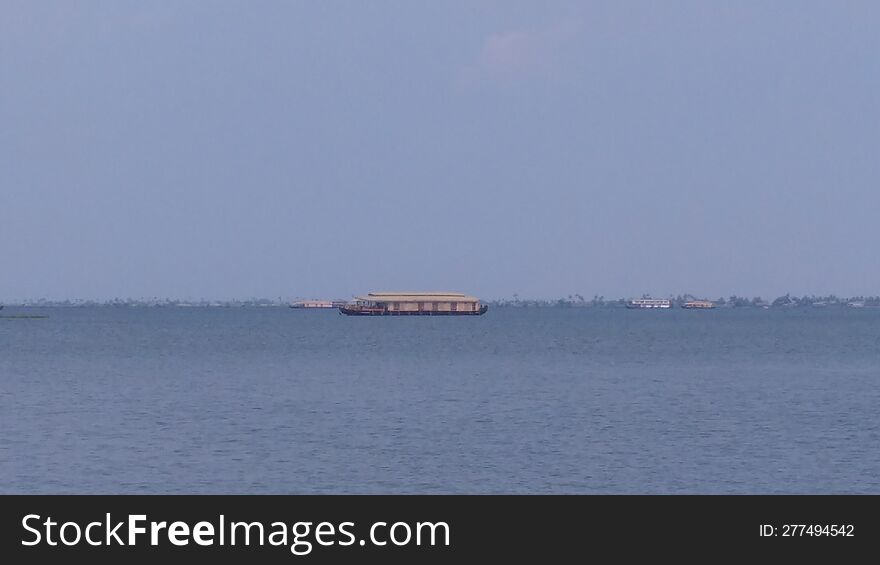 Alleppey back waters, sea view from Lake canopy resort.