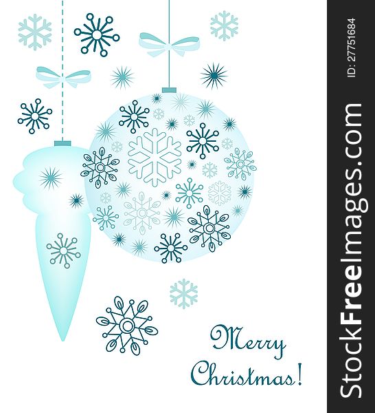 Christmas decorative background. Editable vector illustration
