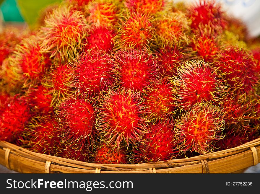 Rambutan is  popular fruits in Thailand