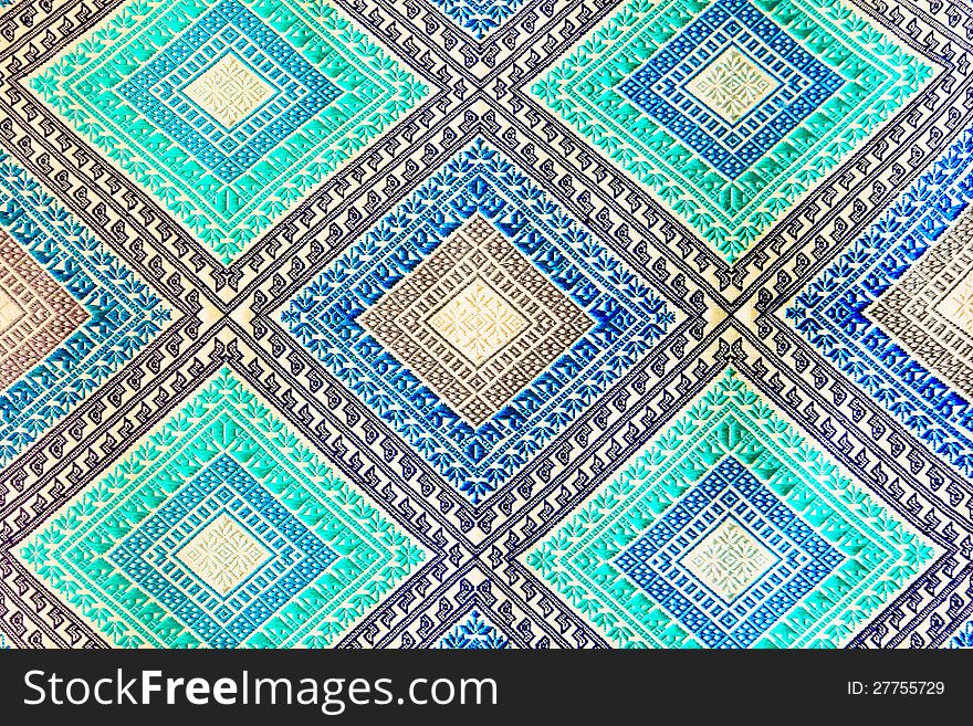 Beautiful hand woven patterned fabric