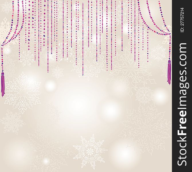 Snowflakes Garland  Background