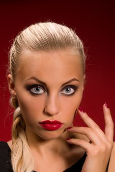 Girl With Aggressive Makeup Stock Photos Girl With Aggressive Makeup Stock Photos